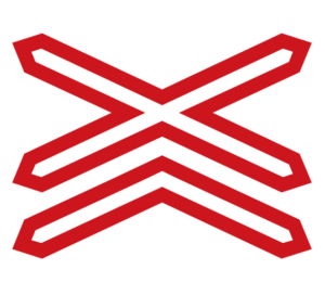 Výstražný kříž pro železniční přejezd vícekolejný - A32b