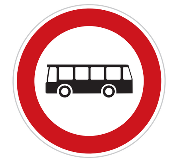 Zákaz vjezdu autobusů - B5