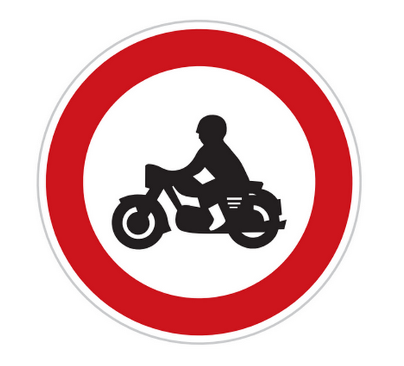 Zákaz vjezdu motocyklů - B7