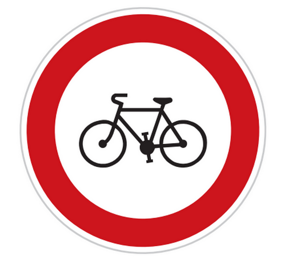 Zákaz vjezdu jízdních kol - B8