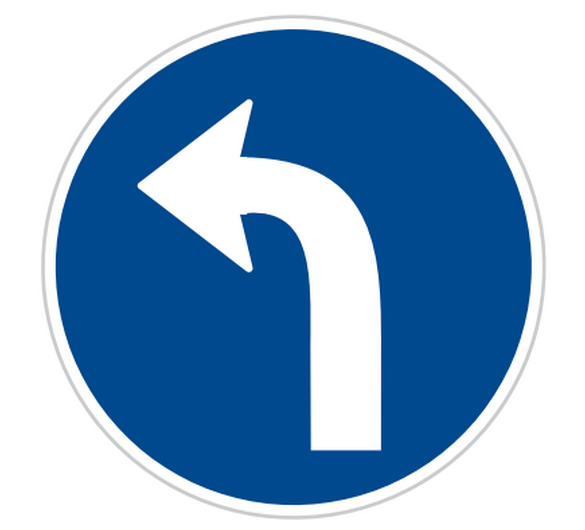 Přikázaný směr jízdy vlevo - C2c