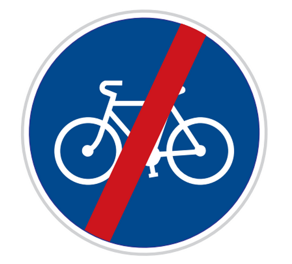 Konec stezky pro cyklisty - C8b